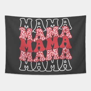 Retro Mama Shirt, Leopard Mama Shirt, Motherhood Shirt, Cute Mom Shirt,Mothers Day Gift, Mama T-shirt,Mom Life Shirt,Mama Shirt Tapestry