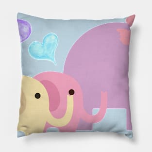 Lovely Elephants Pillow