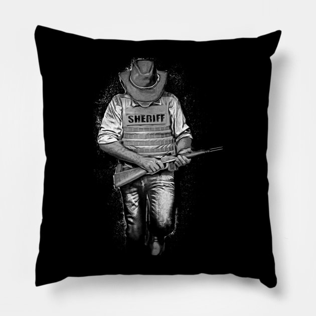 Longmire For Sheriff (Black shirt) Pillow by SmithyJ88