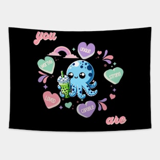 Matcha Octo Sip You Are Loved Tapestry