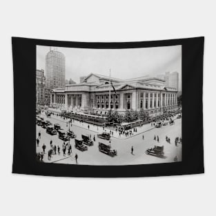 New York Public Library, 1915. Vintage Photo Tapestry