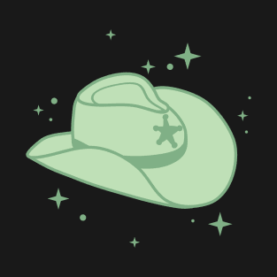 Light Green Cowboy Hat Cowgirl Aesthetic T-Shirt