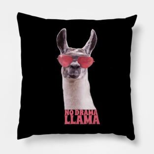 Funny Llama - Llama With Glasses - No Drama Llama Pillow