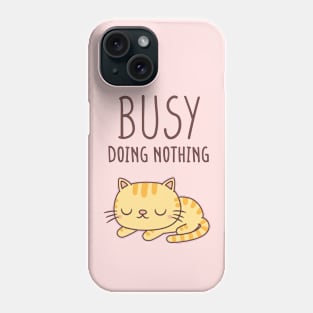 Cute Orange Tabby Cat Busy Doing Nothing Phone Case