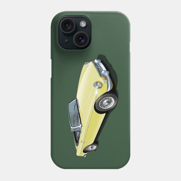 MGB Roadster in pale primrose Phone Case by candcretro