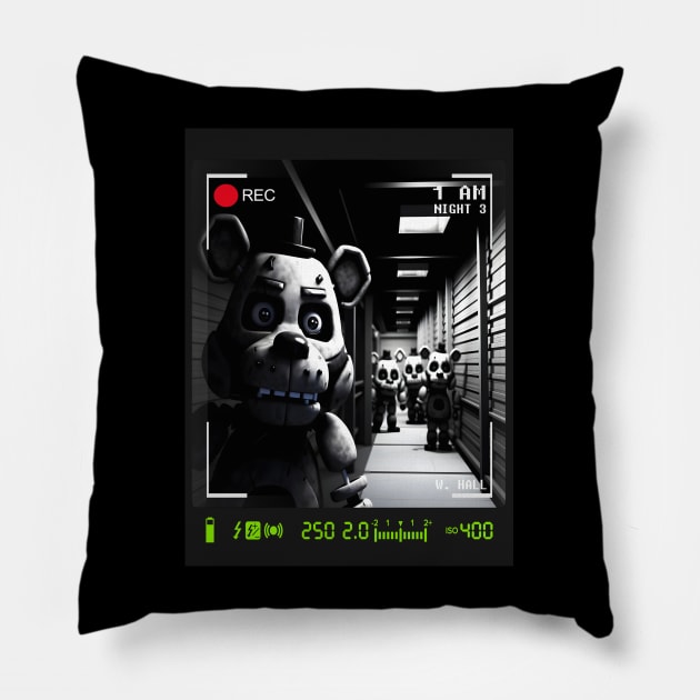 Security Cam Robo Mascots Pillow by SkullTroops