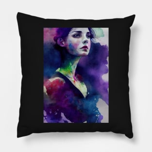 watercolor model V4 Pillow