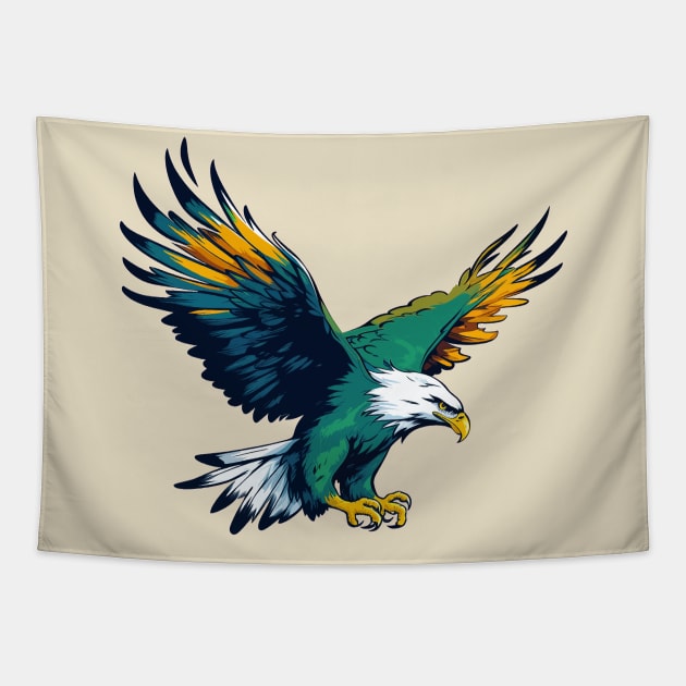 Philadelphia Eagles Landing Tapestry by lospaber