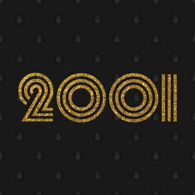 2001 Birth Year Glitter Effect by Elsie Bee Designs