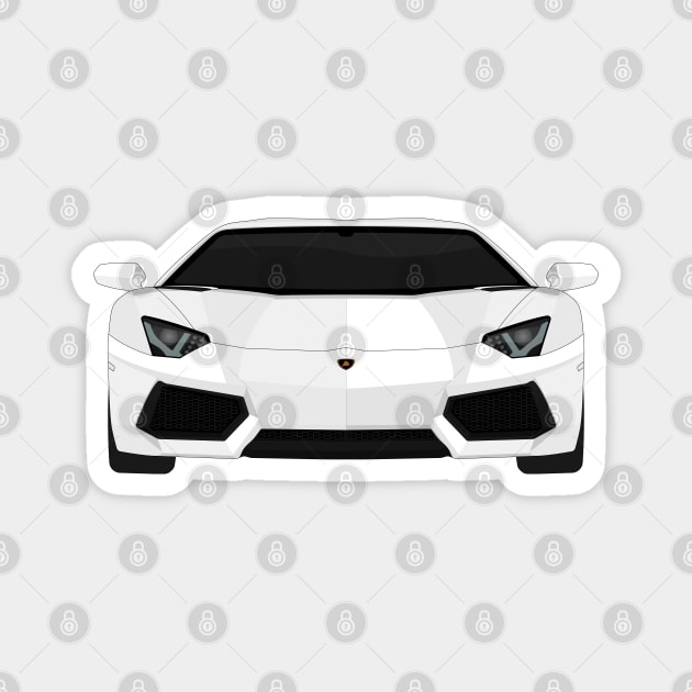 AVENTADOR WHITE Magnet by VENZ0LIC