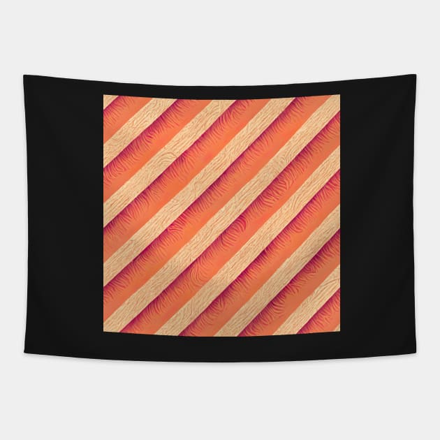 orange paper pattern art 21 regular grid Tapestry by KoolArtDistrict