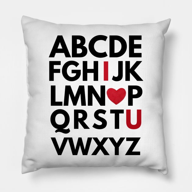 I love u - i love you - alphabet - ABC Pillow by T-SHIRT-2020