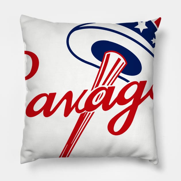 Savages, New York Yankees Baseball Pillow by FanSwagUnltd