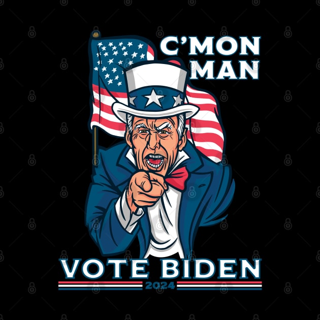 C'mon man vote Bden by Emmi Fox Designs