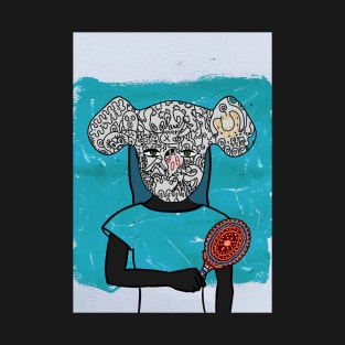 Discover NFT Character - FemaleMask Expressionist with Doodle Eyes on TeePublic T-Shirt