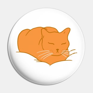 Loaf of Cat - orange Pin