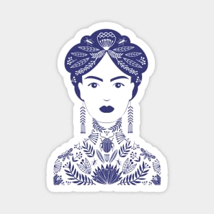 Tattoo Woman purple Magnet