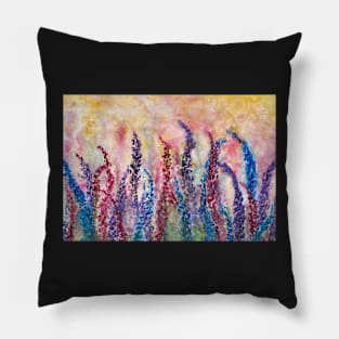 Abstract Watercolour painting - Lavender Fields Pillow