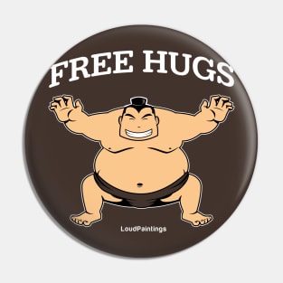 Sumo Free Hugs Pin