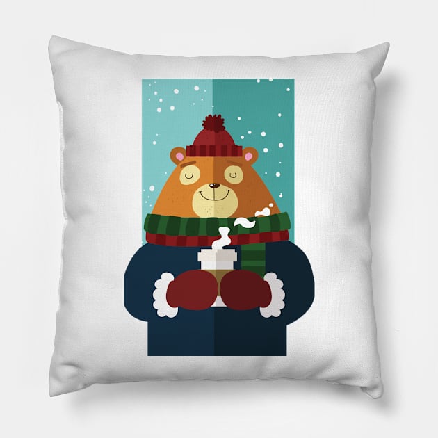 Bear and Chocolate. Pillow by eldoodleninja