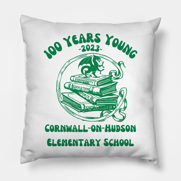 Happy Birthday, Happy Anniversary, 100 Years Green Logo Pillow by The Dream Team