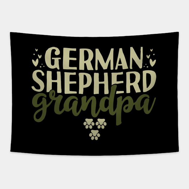 German Shepherd Grandpa Tapestry by Tesszero