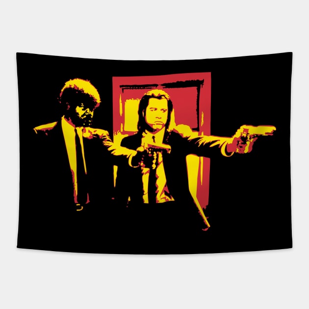 Pulp Fiction Insipired Design Tapestry by MaxGraphic