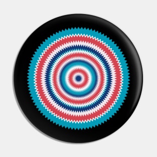 Retro Hippie Radial Pin