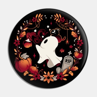 Spooky Wishes - Cute Halloween Ghost Pin