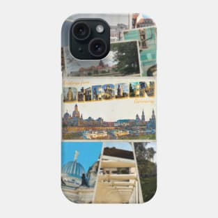 Greetings from Dresden retro vintage style retro souvenir Phone Case