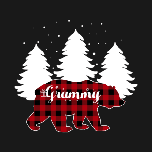 Buffalo Red Plaid Grammy Bear Matching Family Christmas T-Shirt