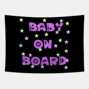 Space theme baby on board Tapestry