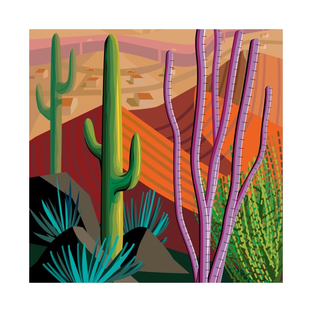 Tucson Desert (Square Format) by charker