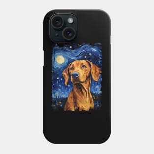 Redbone Coonhound Dog Starry Night Painting Dog Mom Dad Phone Case