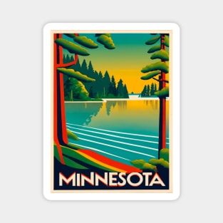 Minnesota Vintage Travel Poster Magnet