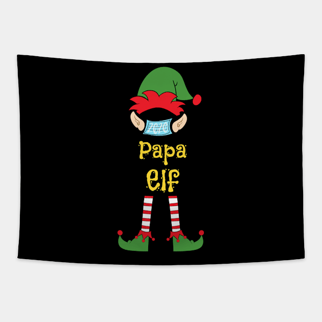 2020 Masked Christmas Elf Family Group Matching Shirts -  Papa Tapestry by Funkrafstik