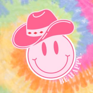 Preppy Pink Smiley Cowgirl T-Shirt