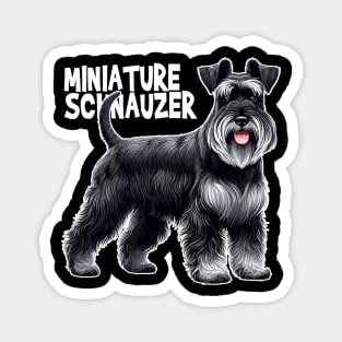 Chic Schnauzer Charms Stylish Statement Tee for Doggy Devotees Magnet