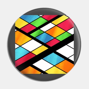 Isometric Color Blocks Pin