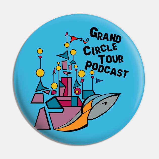 GCT Podcast Mask Blue Pin by GrandCircleTour