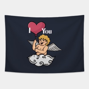 Cupid and Love Balloon Tapestry