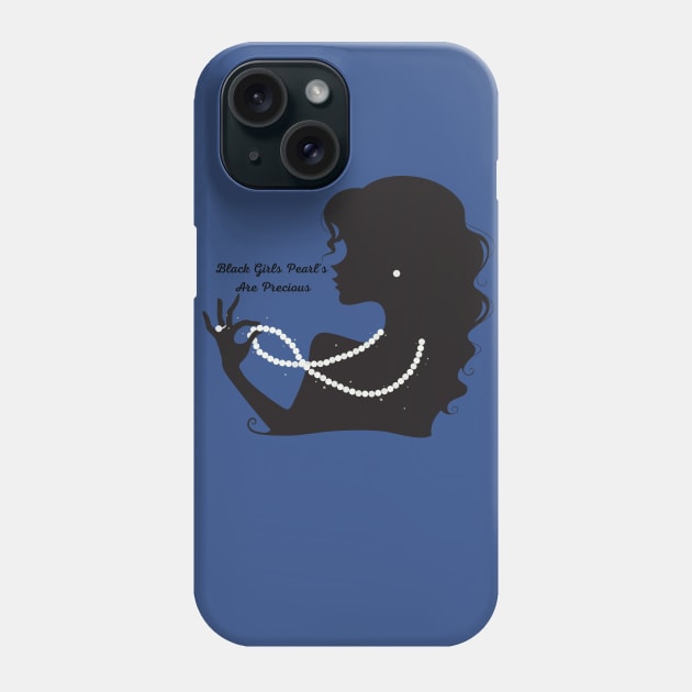 Black Girls Pearls Phone Case by Ms.Caldwell Designs