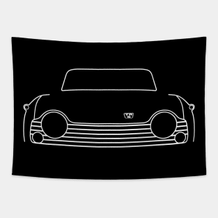 Triumph TR5 classic car outline graphic (white) Tapestry