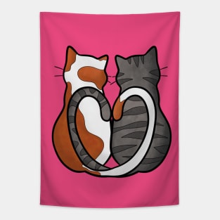 Two Cats in Love Tapestry