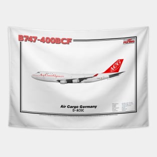 Boeing B747-400BCF - Air Cargo Germany (Art Print) Tapestry