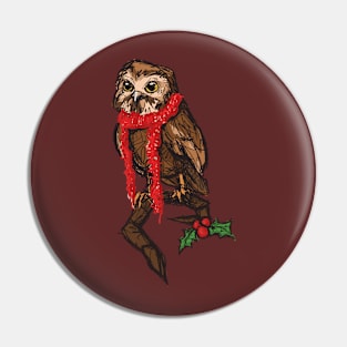 Christmas Owl Pin