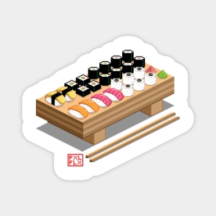 Isometric Pixel Art Sushi Magnet