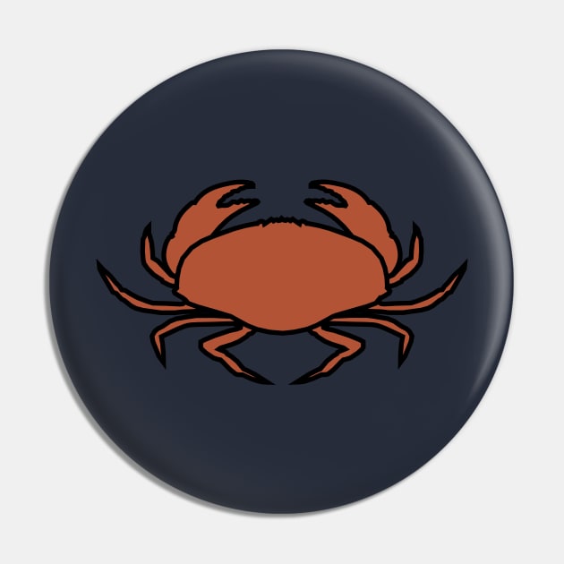 Maine Jonah Crab Drawing Pin by xRatTrapTeesx