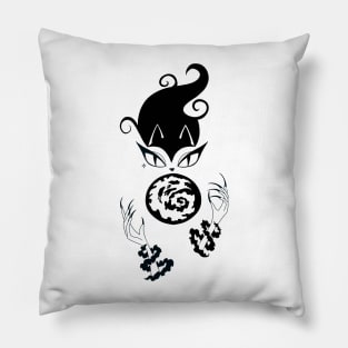 Witchy Kitty Crystal Ball Pillow