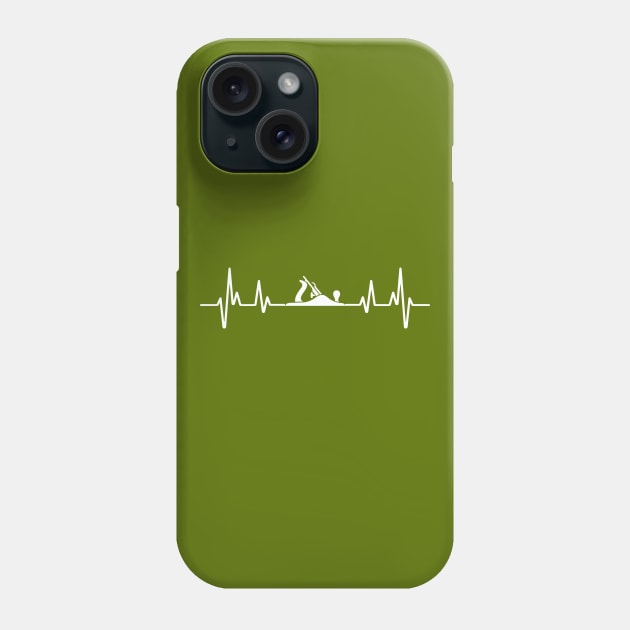 Heartbeat and wood plane Phone Case by Blended Designs